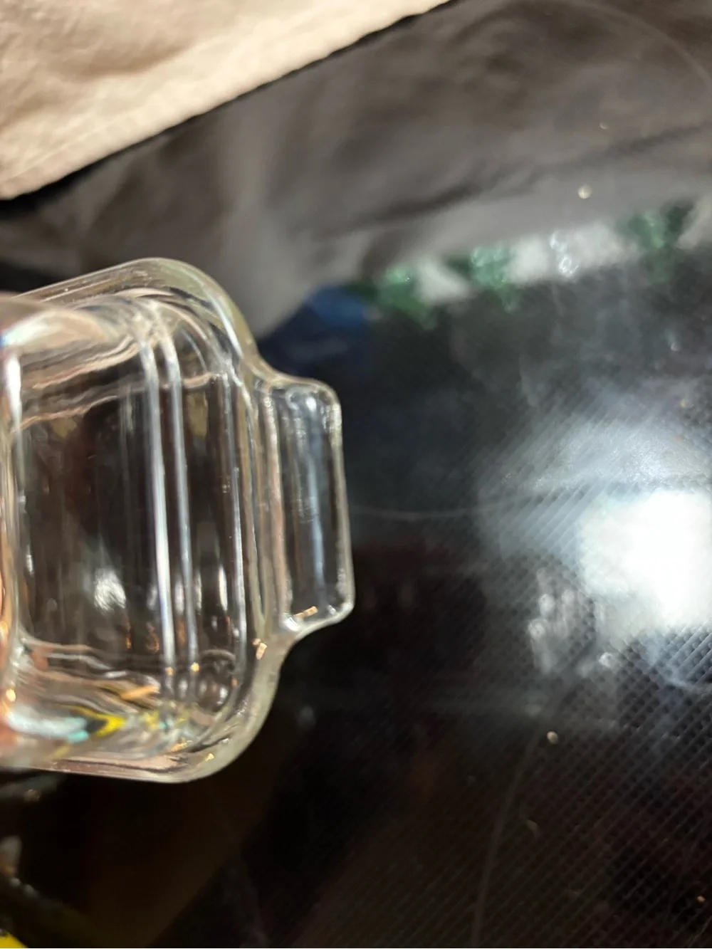 Vintage Art Deco Glass Butter Dish EUC